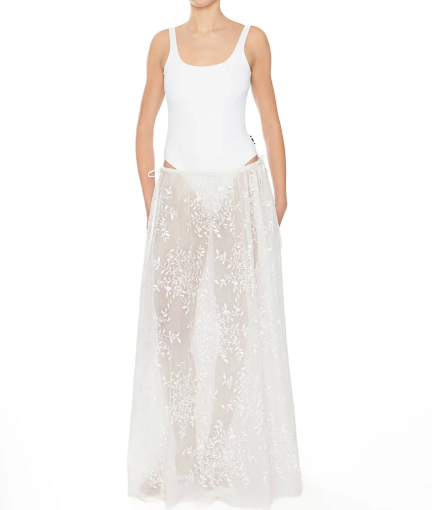 LOOSE ORGANDI SKIRT - DANWARD