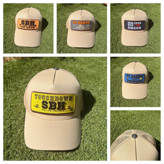 CAP TRUCKER SAND + 1 PATCH X PASHA ST BARTH