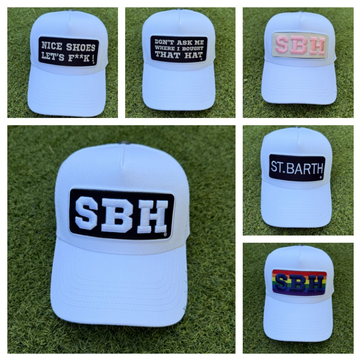 GORRA DE CAMIONERO BLANCA + 1 PARCHE X PASHA ST BARTH PREMIUM