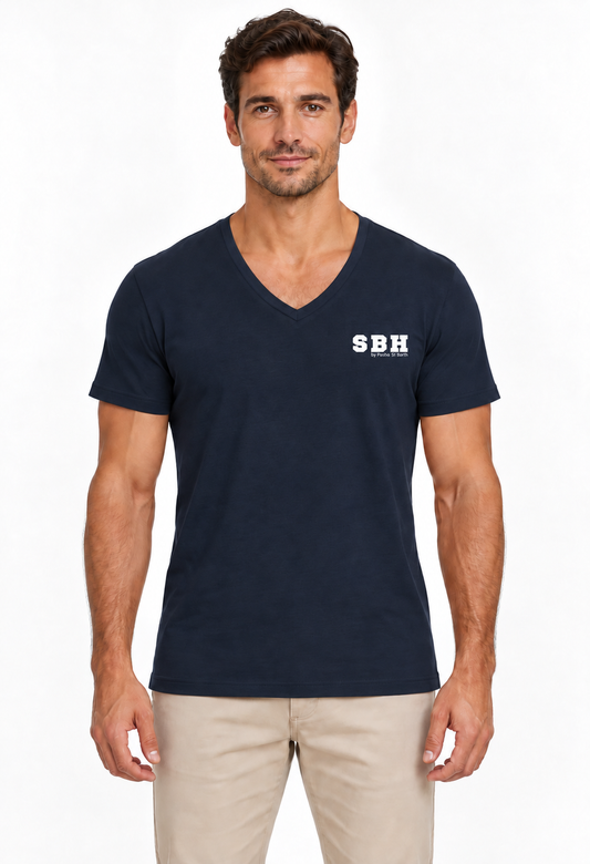 TEE SHIRT COL V SBH X ®️ MC TS - PASHA ST BARTH