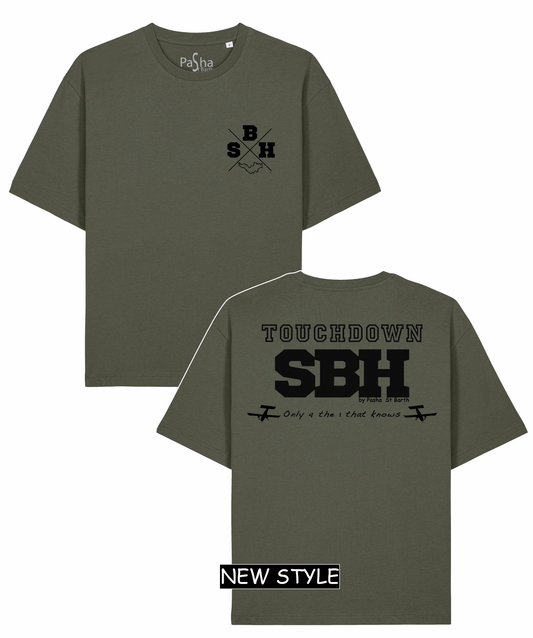 TEE SHIRT TOUCHDOWN ST BARTH X SBH KAKI - PASHA ST BARTH