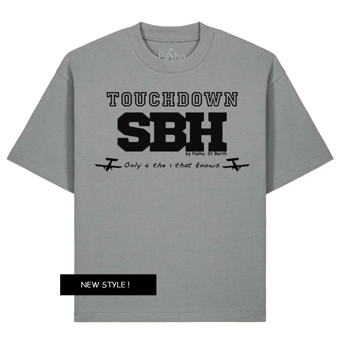 TEE SHIRT TOUCHDOWN ST BARTH X SBH GRIS - PASHA ST BARTH