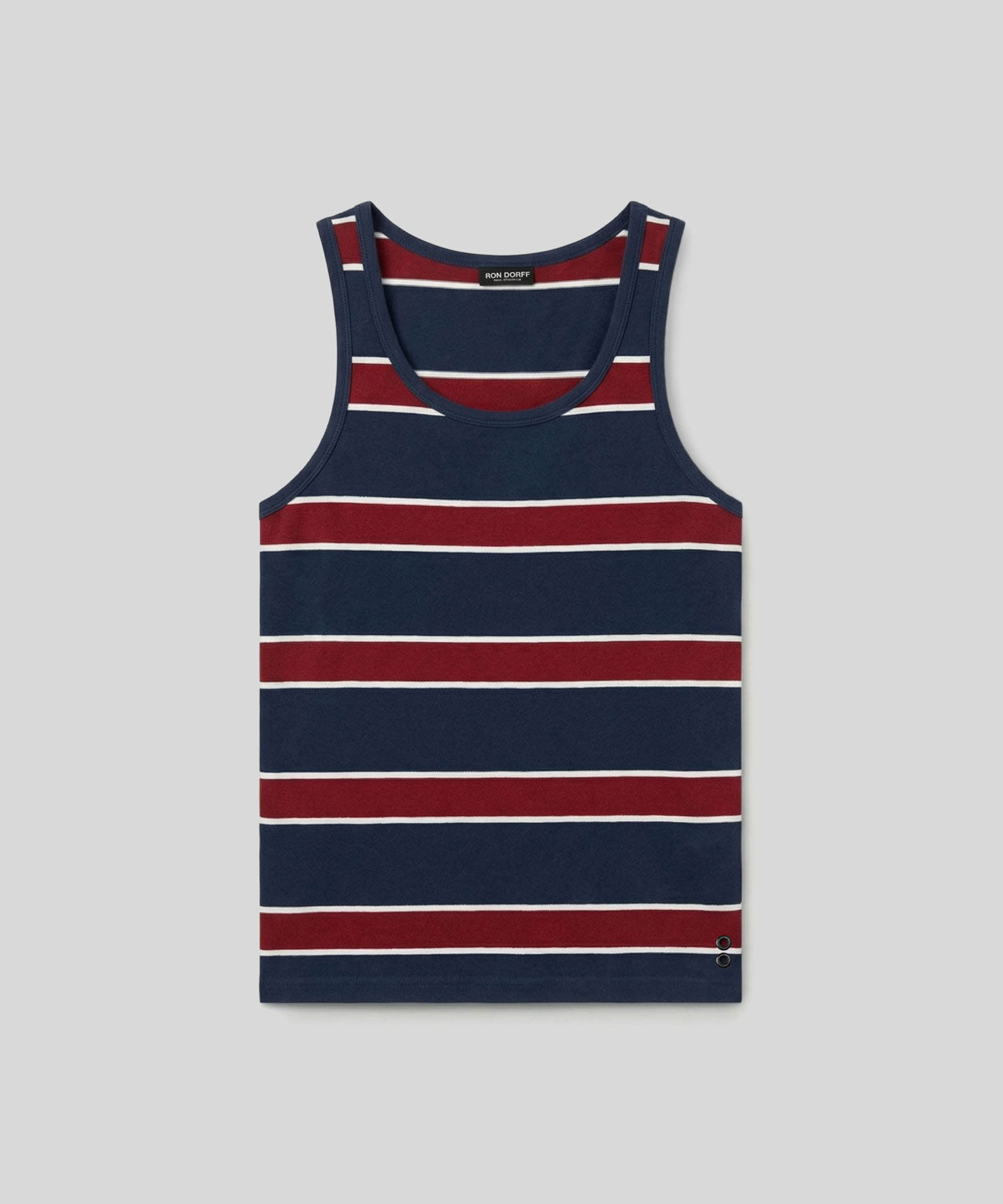 Striped cotton pique tank top - Ron Dorff