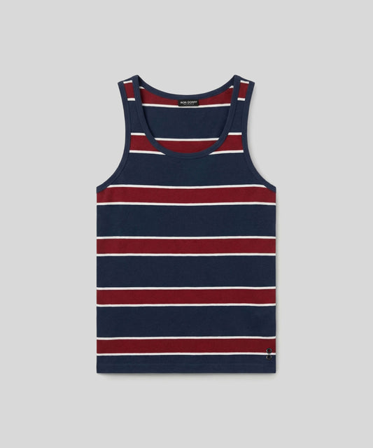 Striped cotton pique tank top - Ron Dorff